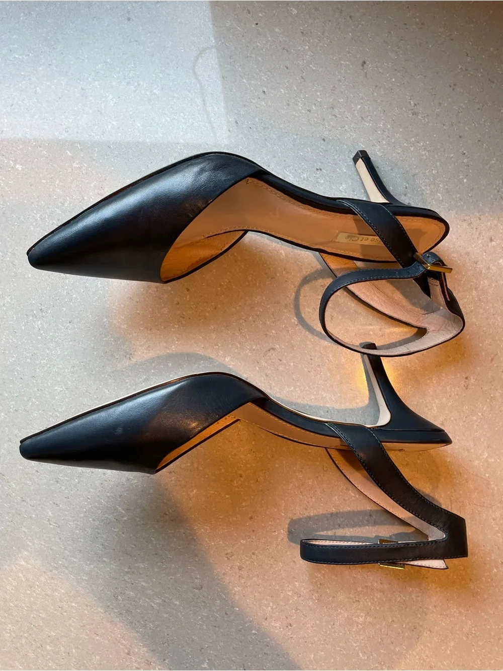 Louise et Cie Pointed-Toe Slingback Heels | Navy